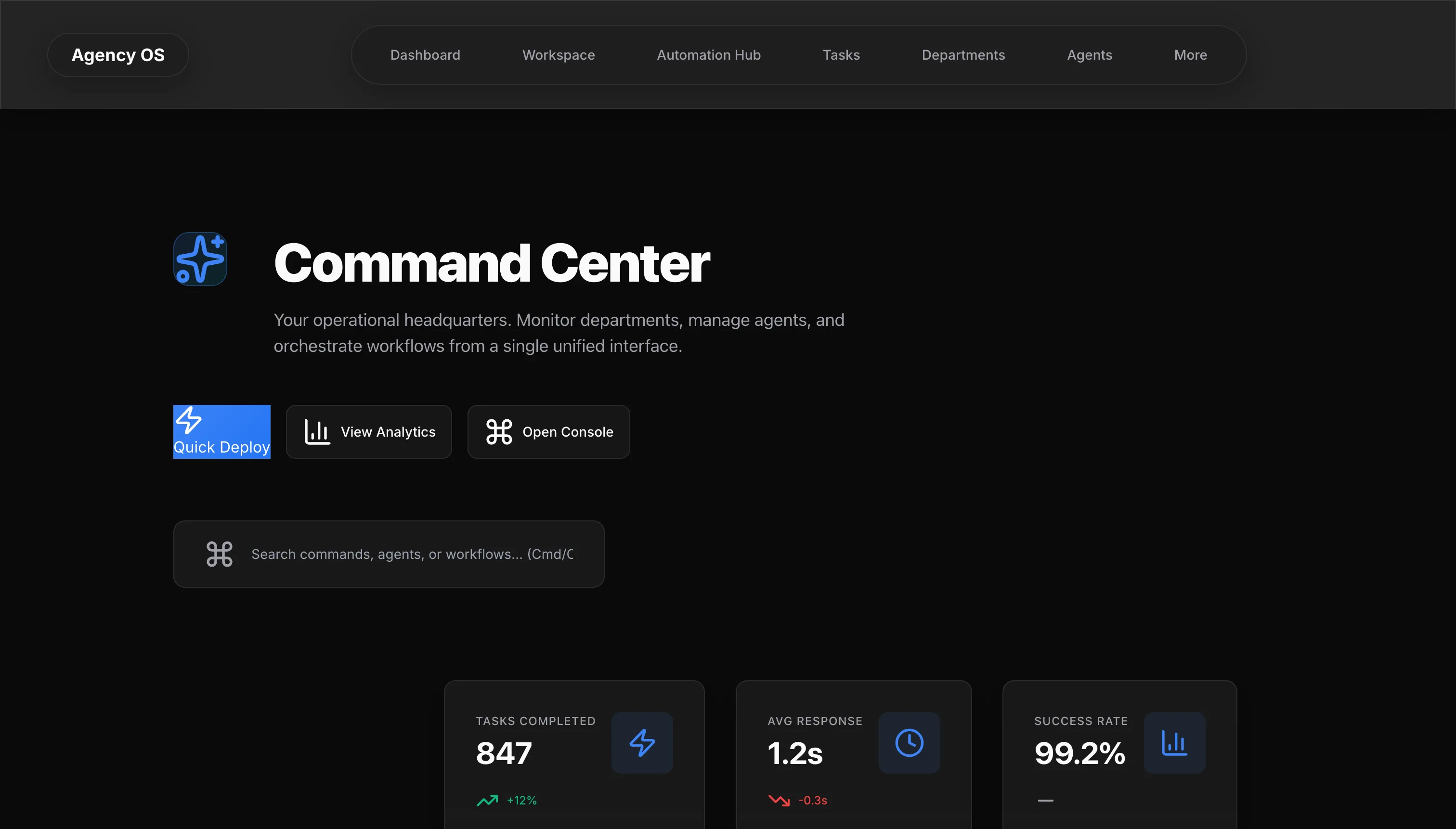 Agencyos Dashboard Obsidian Design