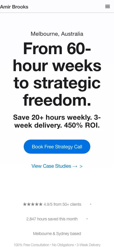 Amirbrooks Homepage Mobile