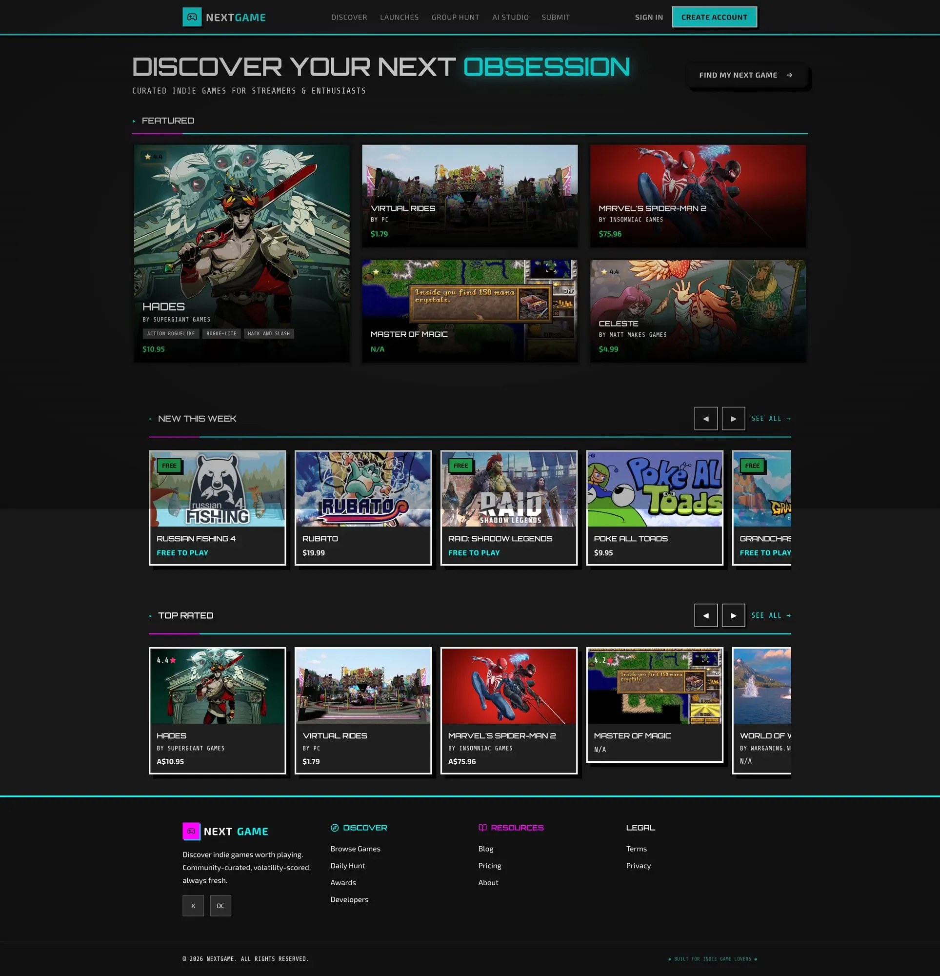 Nextgame Homepage Desktop 2026 03