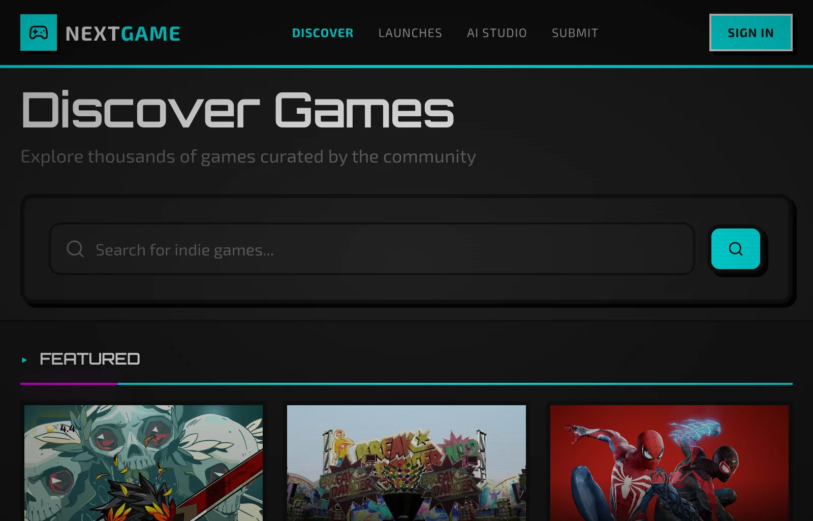 Nextgame Discover Desktop 2026 01