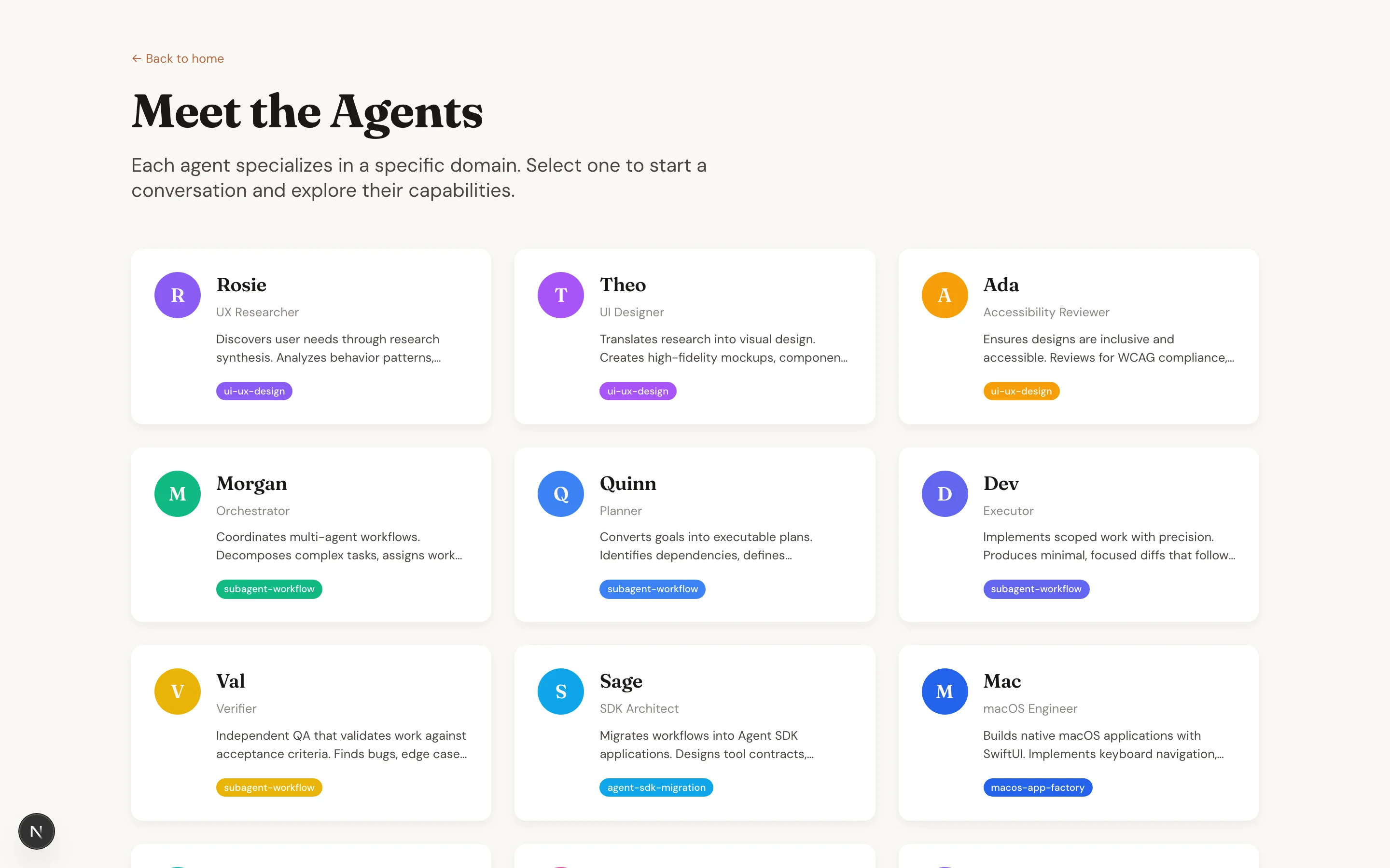 Playground Agents Gallery