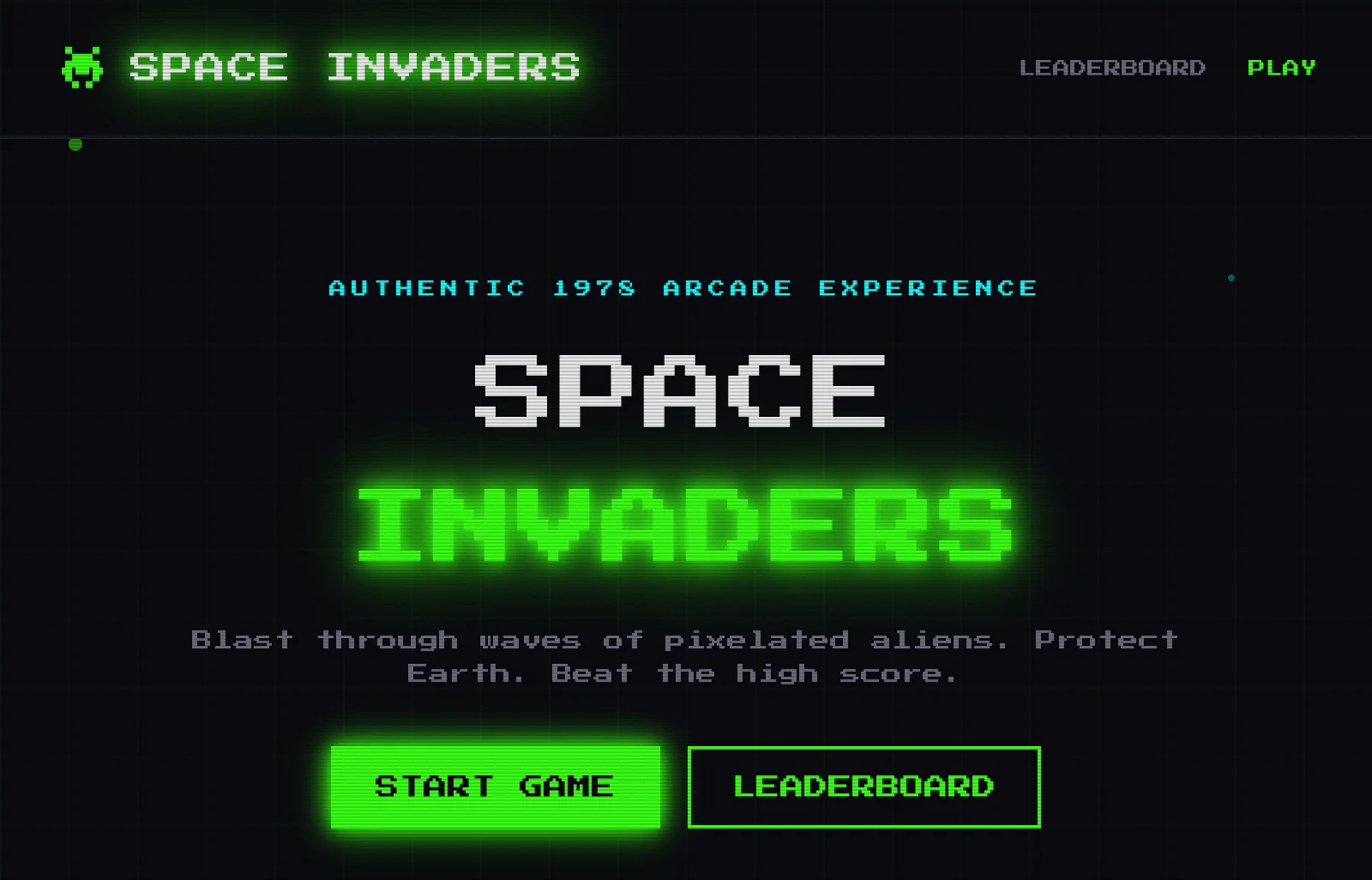 Retro Arcade Invaders plate image